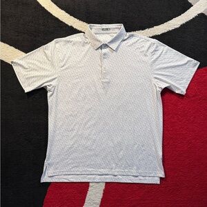 Genteal Polo Shirt Mens Extra Large White Golf Casual Preppy Performance